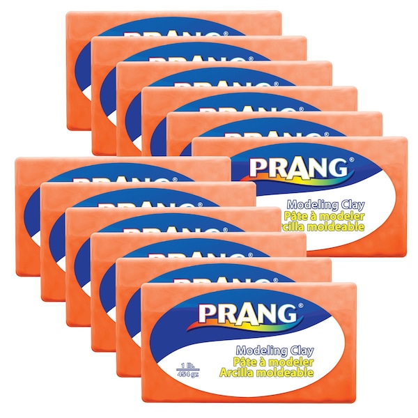 Modeling Clay, 1 lb. Per Pack, Orange, 12PK